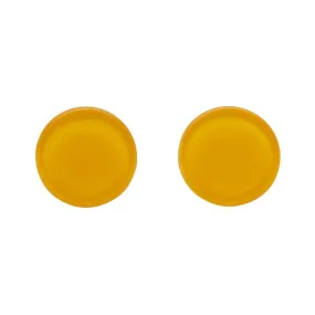 Circle Bubble Resin Stud Earrings - Yellow