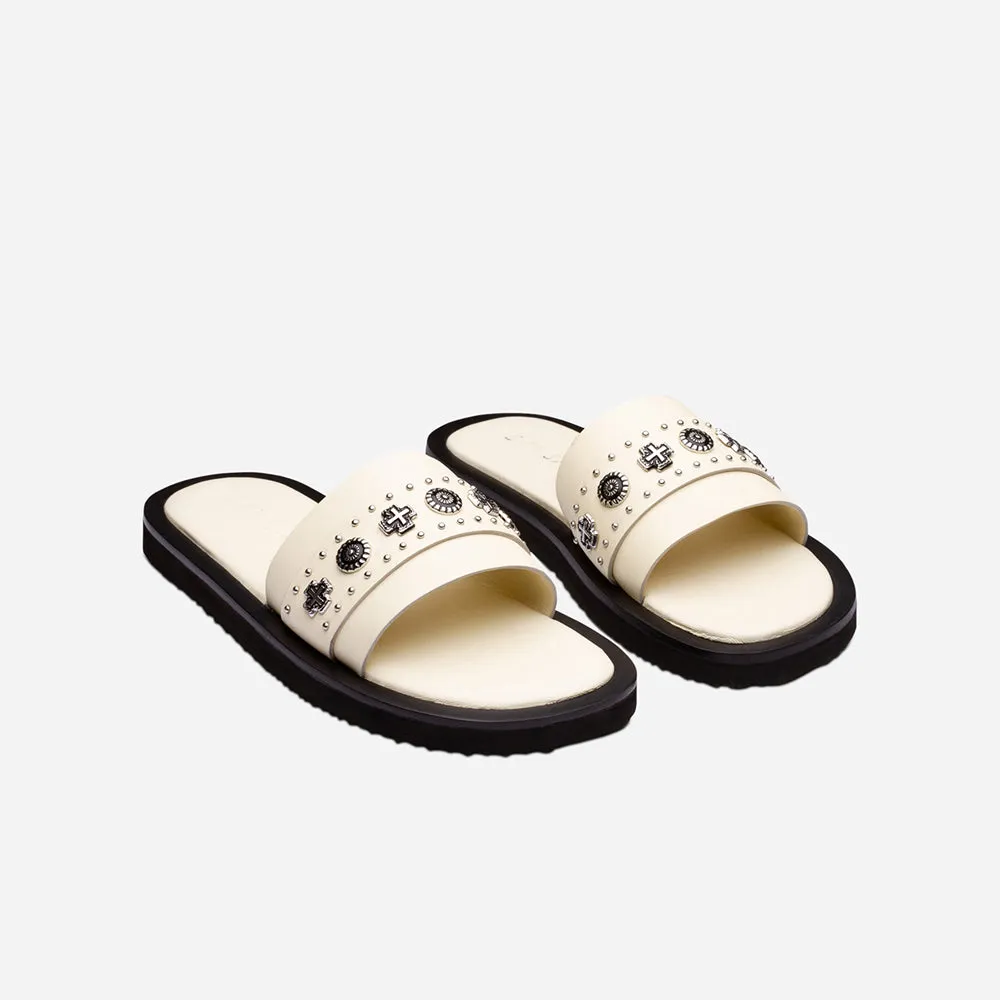 Cleo Slide Off White/Silver