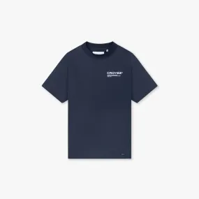 CROYEZ FAMILY OWNED BUSINESS T-SHIRT - NAVY/WHITE