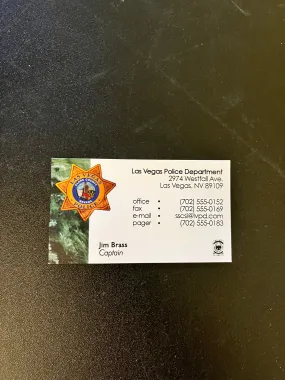 CSI: Captain Jim Brass' Business Card