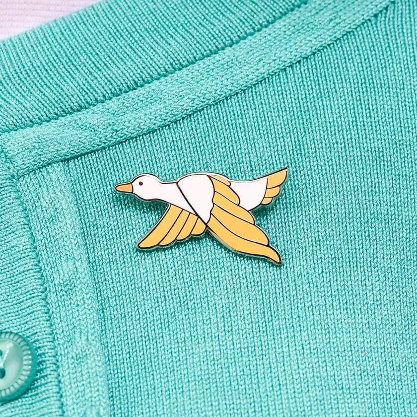 Dancing Duck Enamel Pin