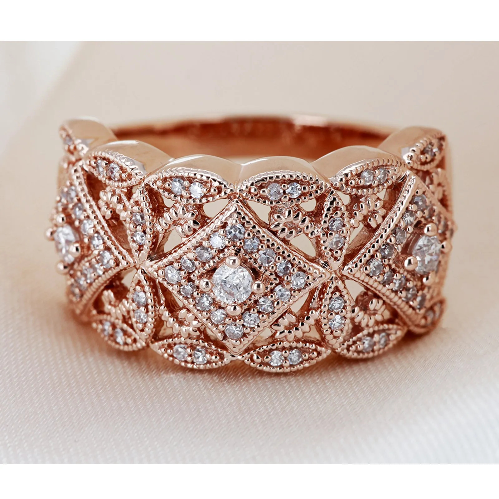 Diamond Filigree Milestone Ring