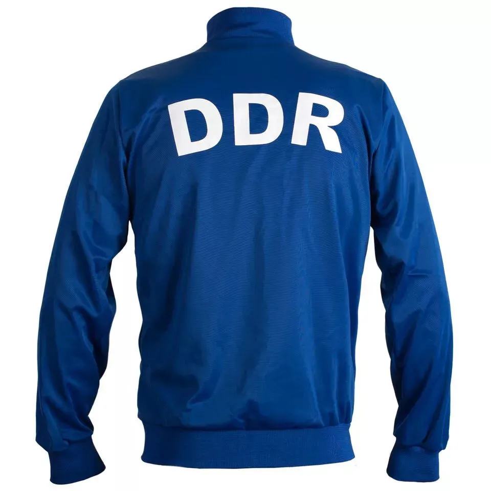 East Germany DDR 1970's Retro Football Jacket Tracksuit Zipped Jumper Man Top