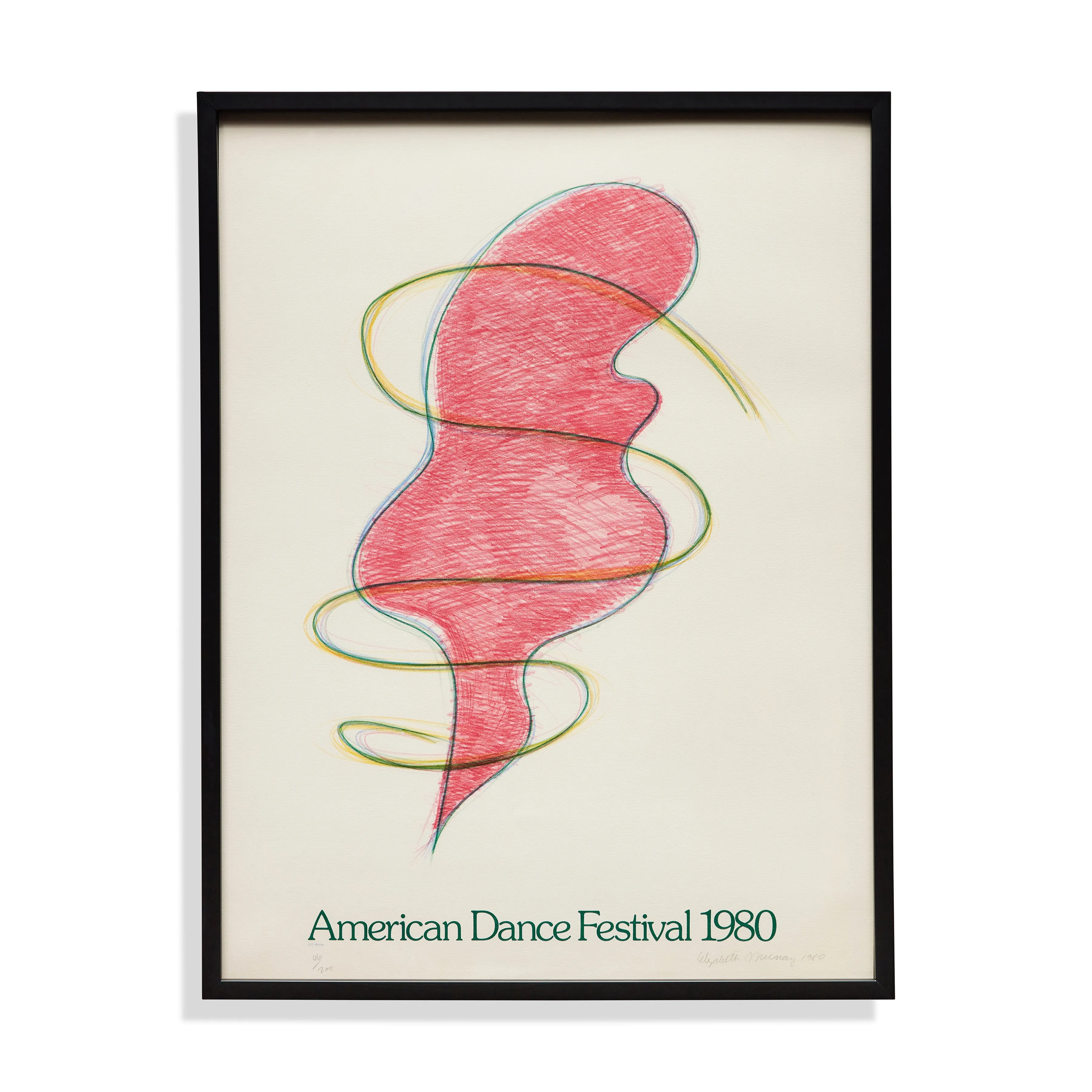 Elizabeth Murray American Dance Festival 1980 Framed Poster