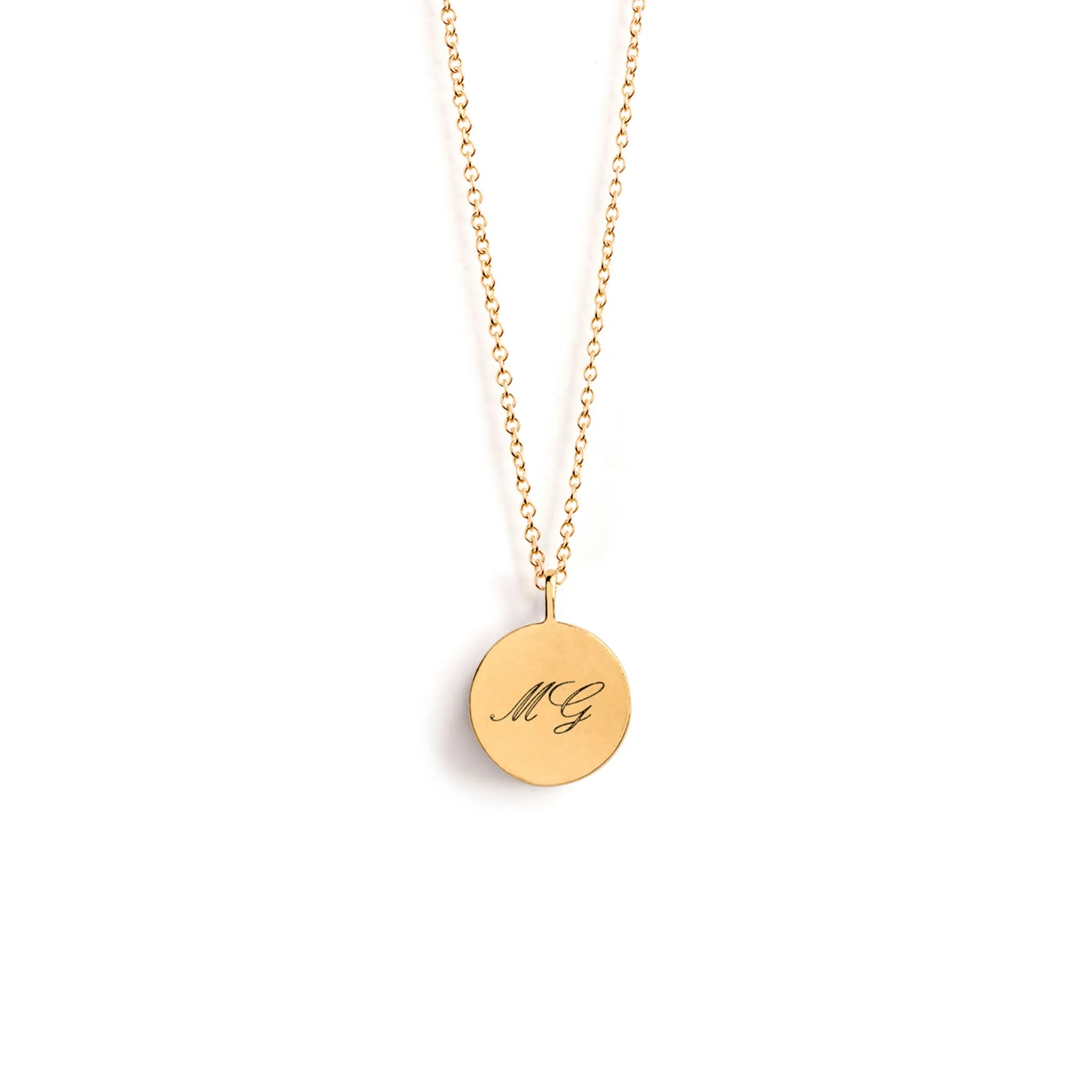 Engravable April Quartz Mini Sundial Birthstone Necklace