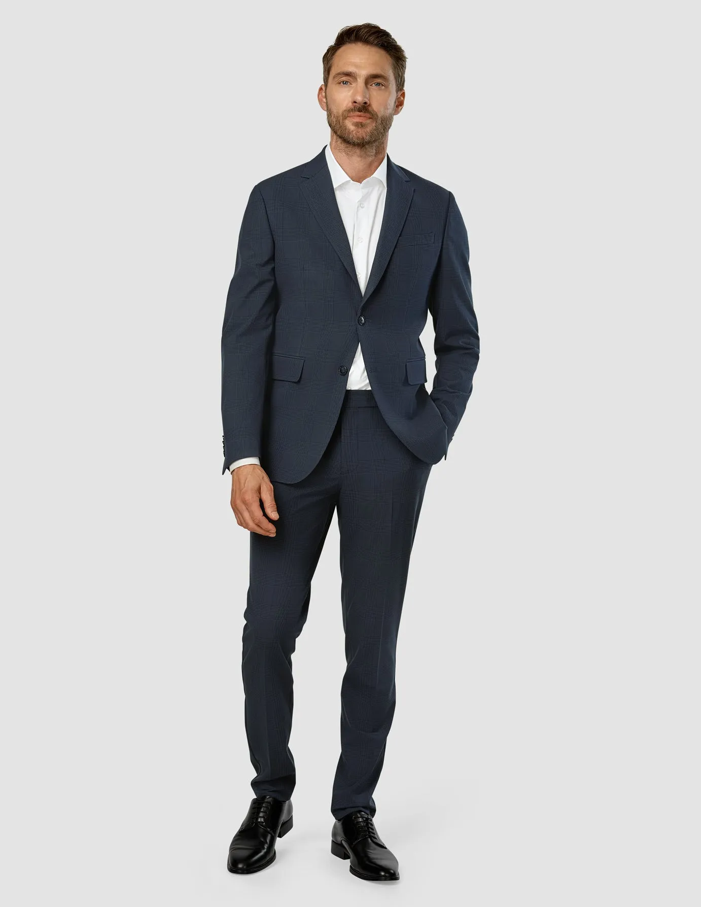 Essential Blazer Regular Dark Blue Check