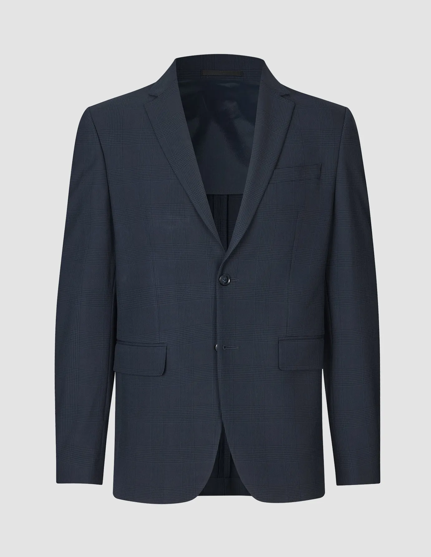 Essential Blazer Regular Dark Blue Check