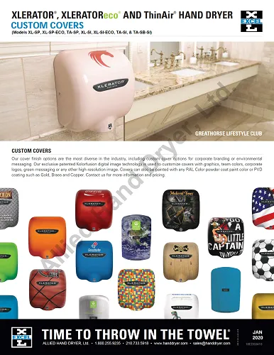 Excel Dryer XLERATOR® XL-SI (GREEN APPLE™) Hand Dryer - SPECIAL IMAGE on Zinc Alloy High Speed Automatic Surface-Mounted