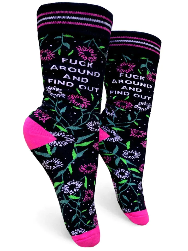 F*ck Around And Find Out - Women's Crew Socks