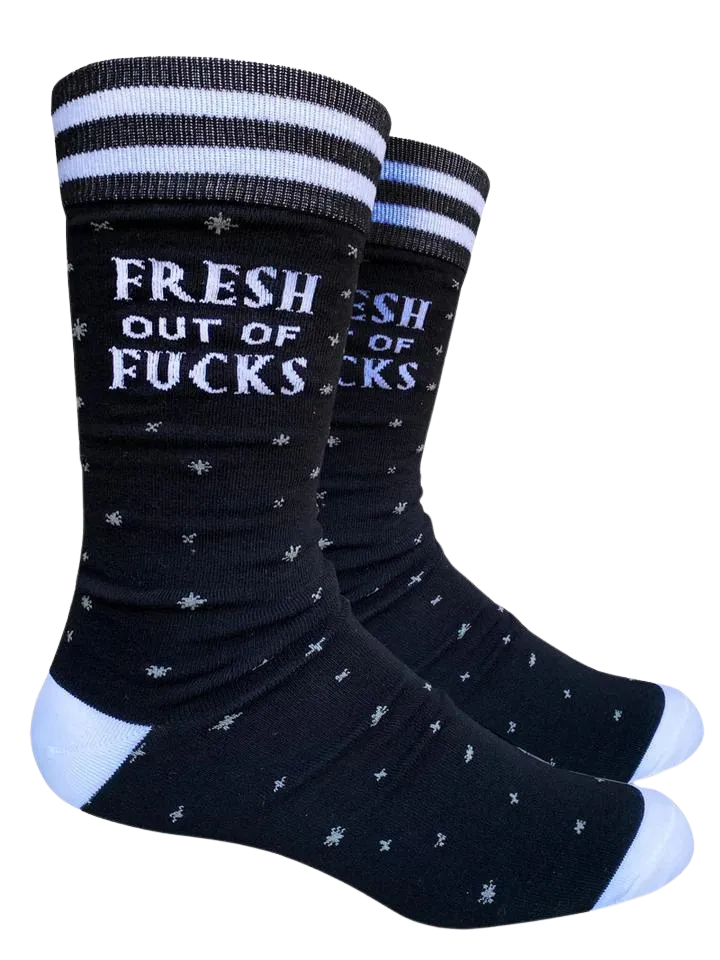 Fresh Out Of F*cks - Mens Crew Socks