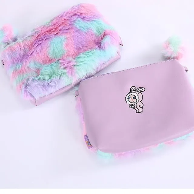 Furry Pastel Purse