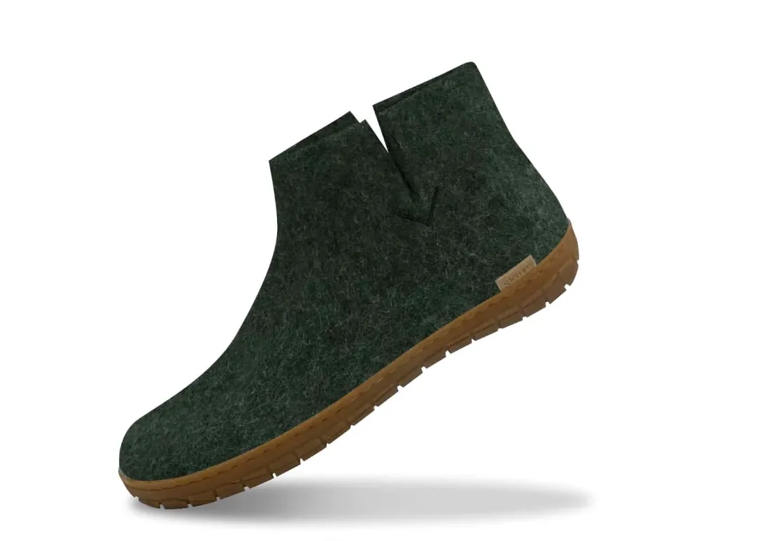 Glerups - Wool Boot with Rubber Sole | Forest