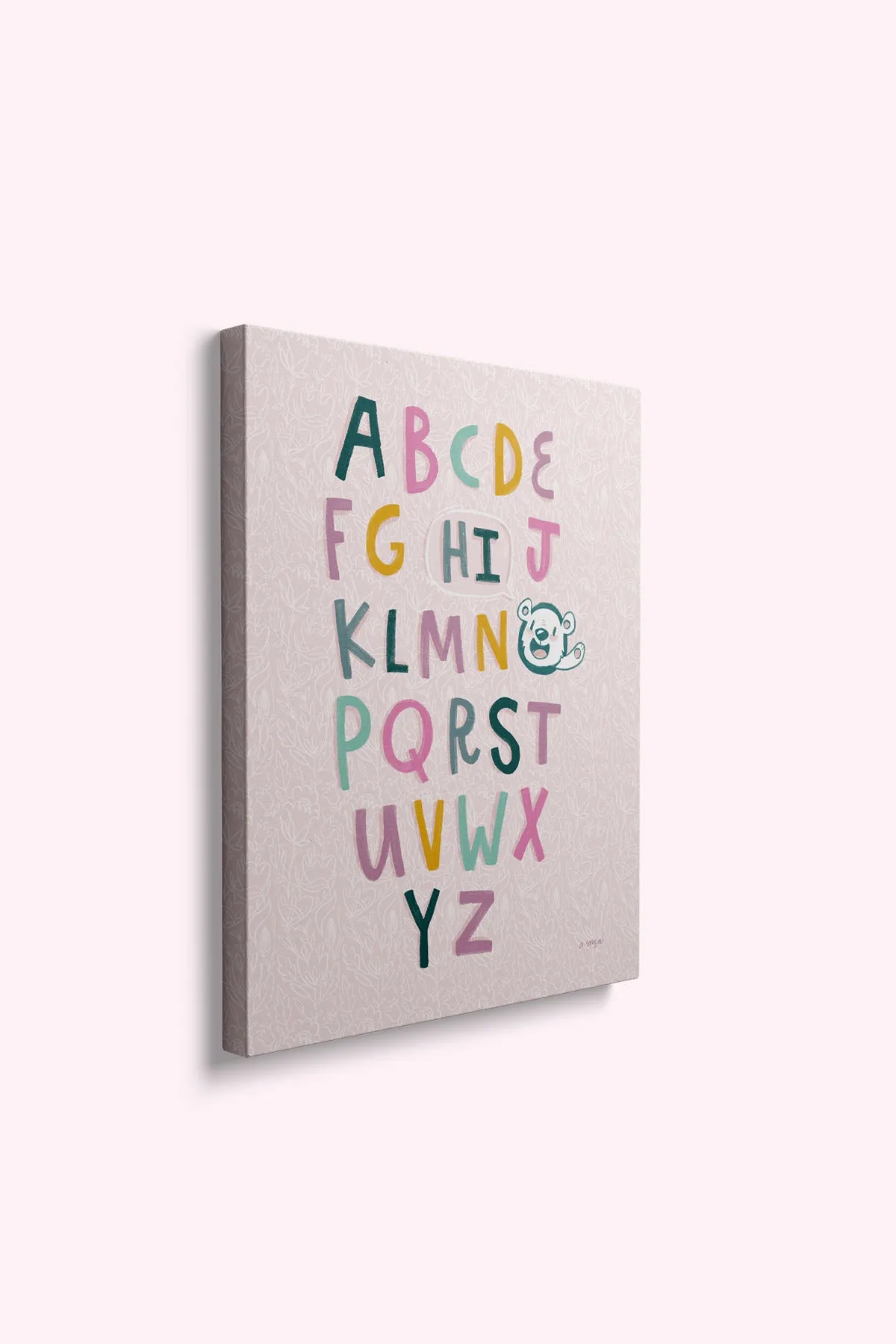 Happy Alphabets Canvas Wall Art