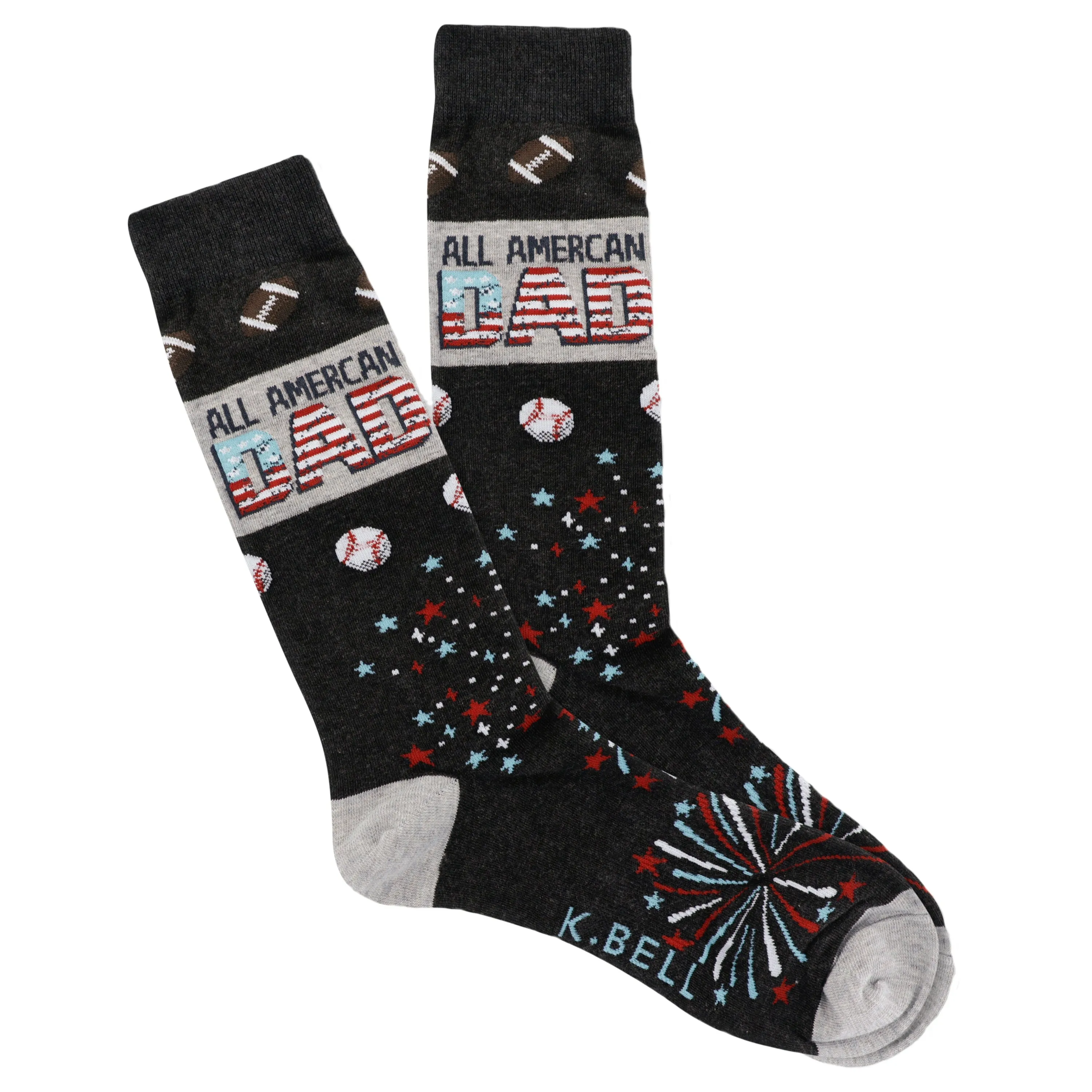 K Bell Mens All American Dad Sock