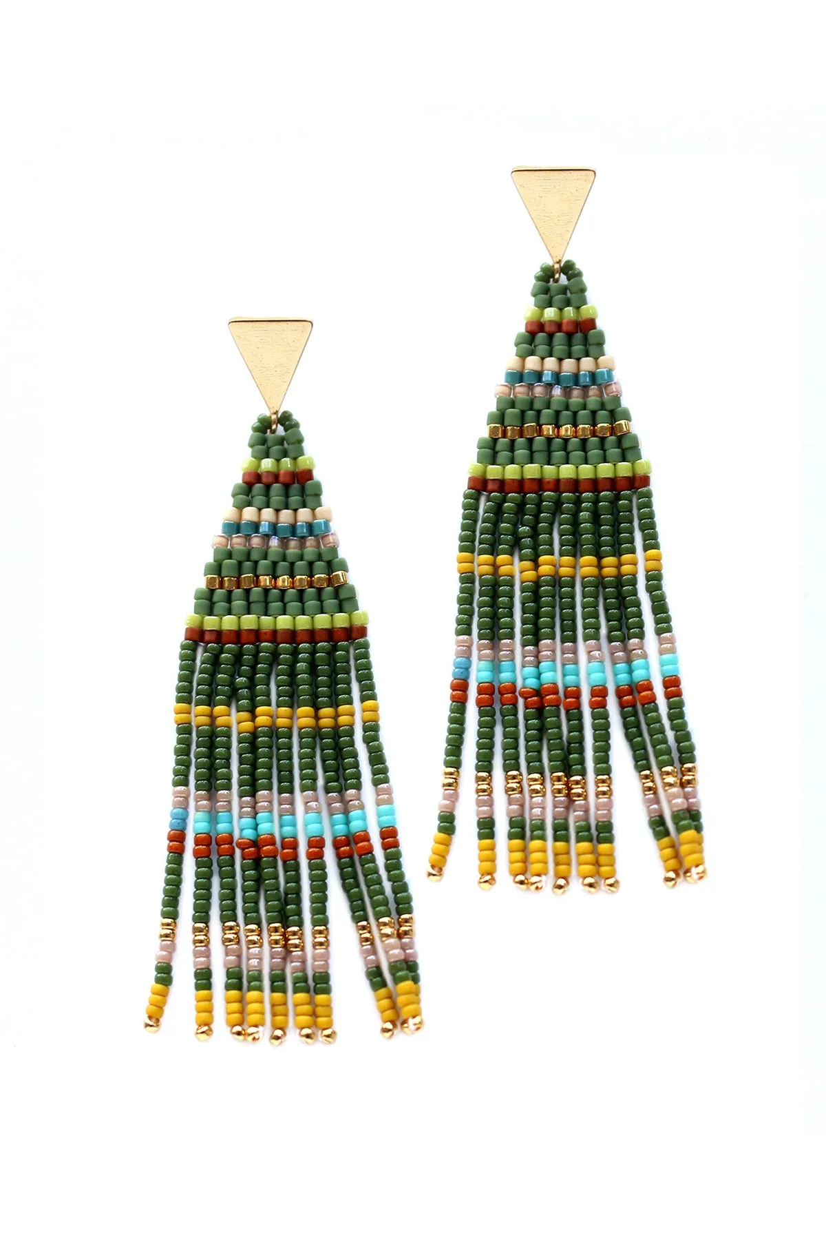 LIYA BEADED FRINGE EARRINGS BY BLUMA PROJECT