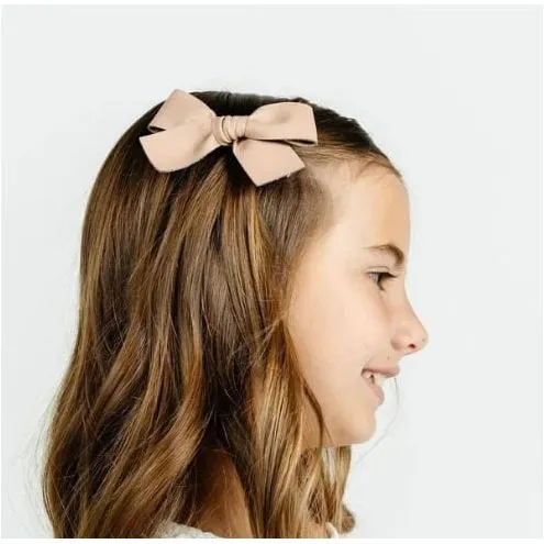 Lou Lou & Company Leather Bow Clip- Single Large