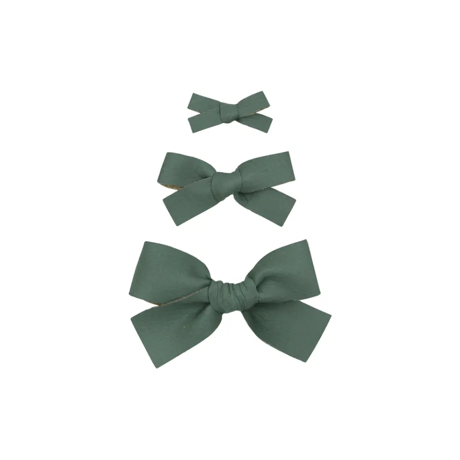 Lou Lou & Company Leather Bow Clip- Single Medium