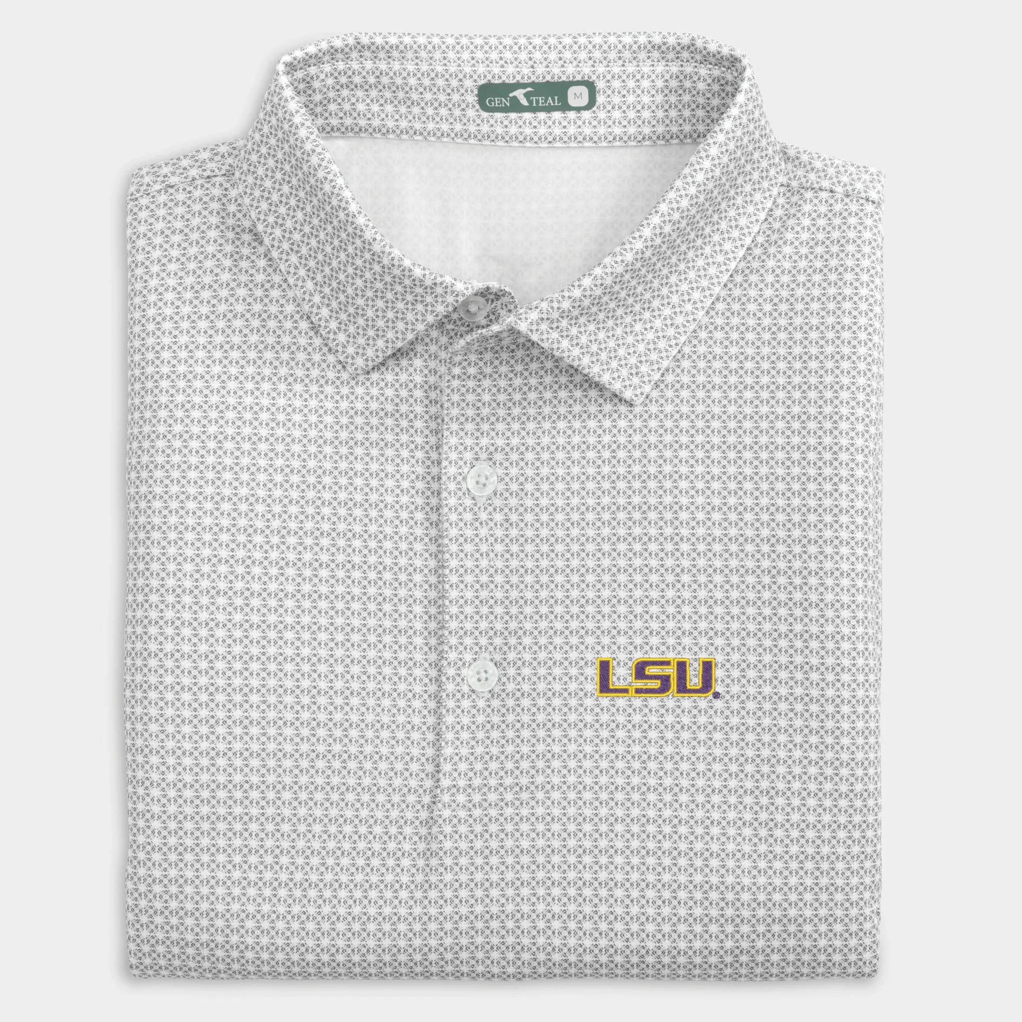 LSU Tile Printed Performance Polo