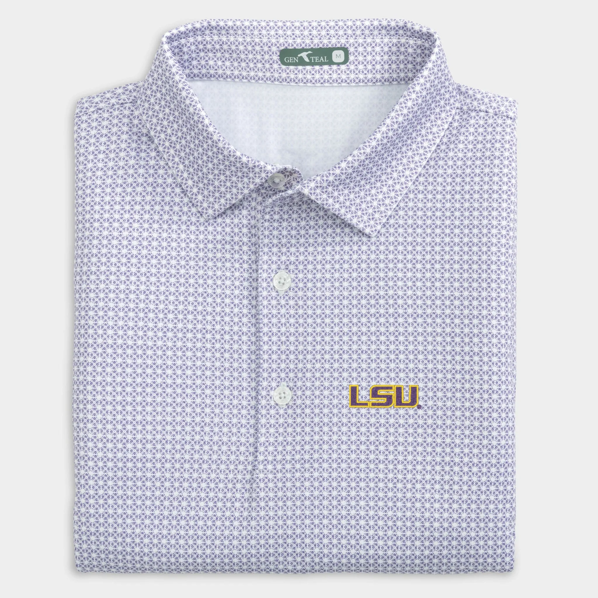 LSU Tile Printed Performance Polo