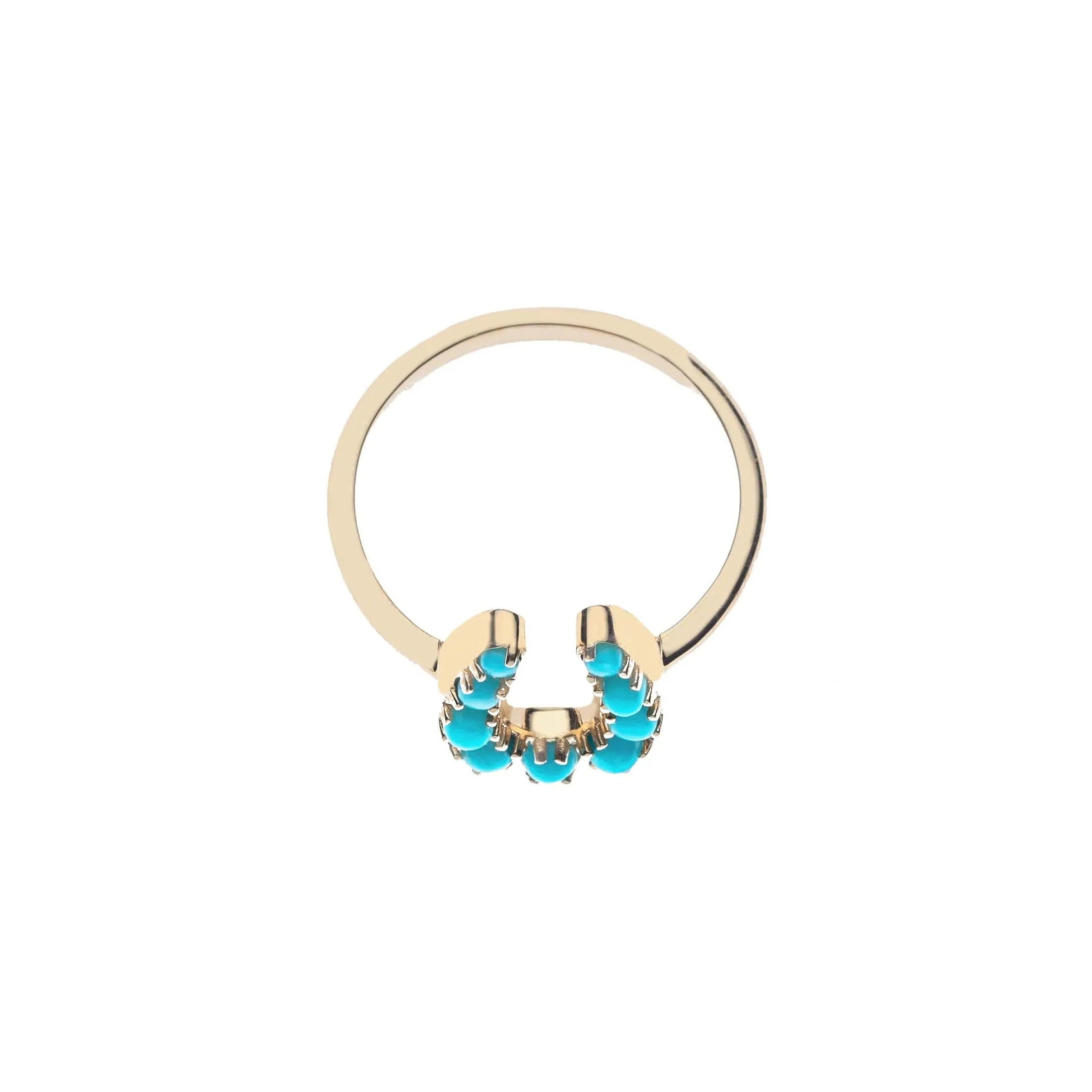 LUCKY Baby Horseshoe Ring in Turquoise