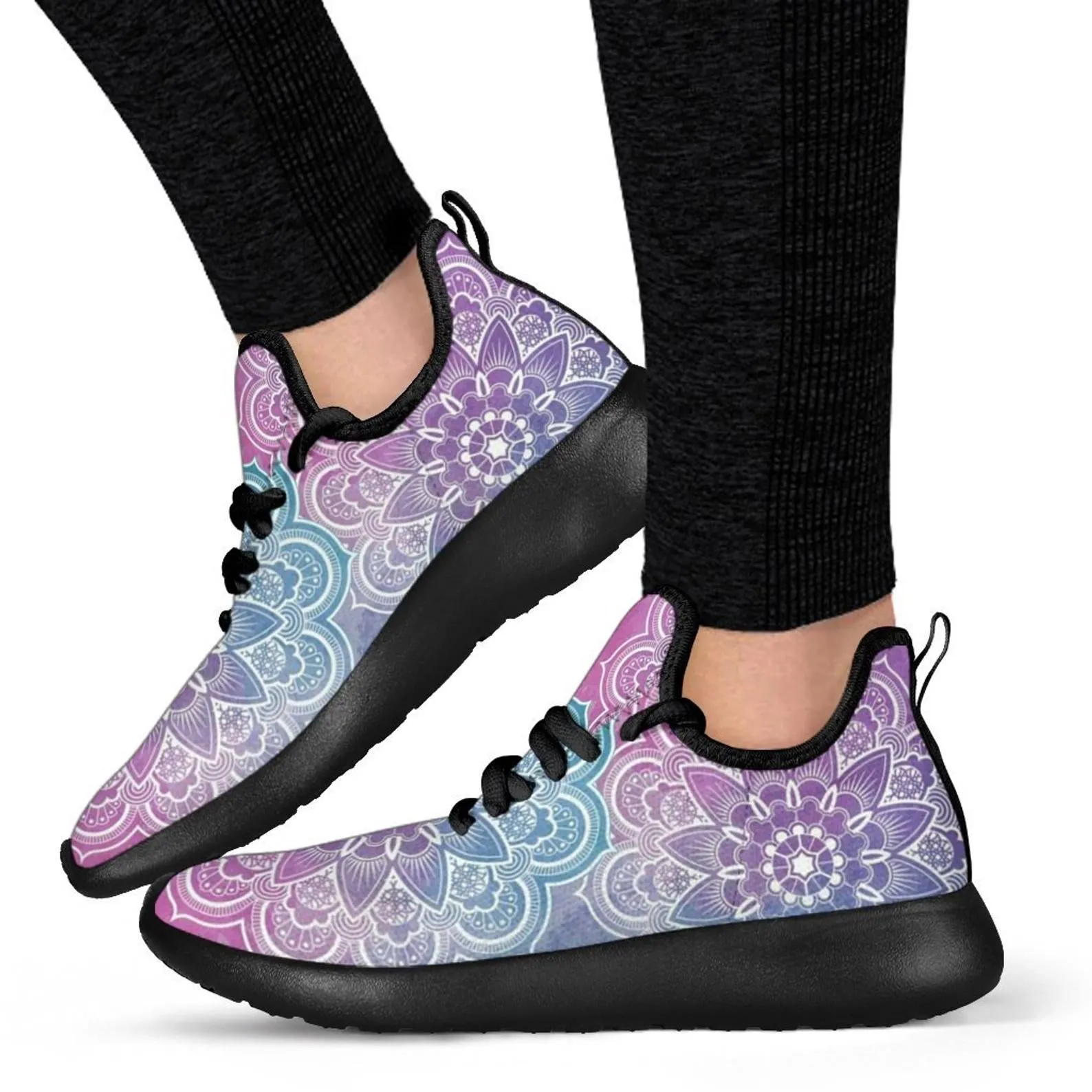 Mandala Floral Athletic Unisex Sneaker Shoe