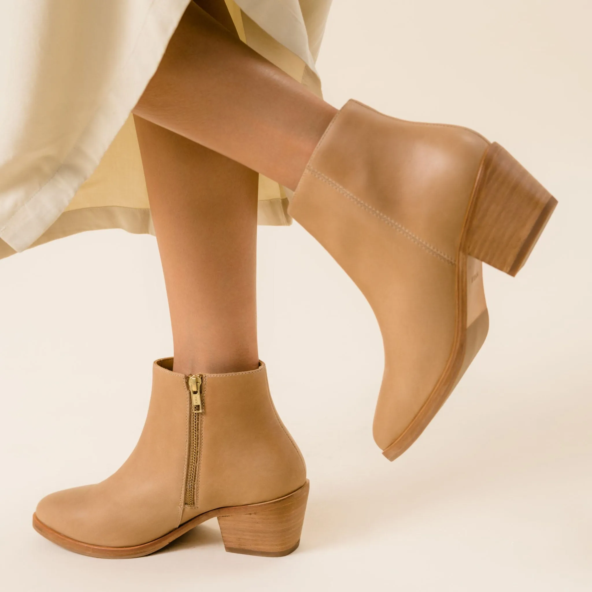 Marisa Inside Zip Boot Almond