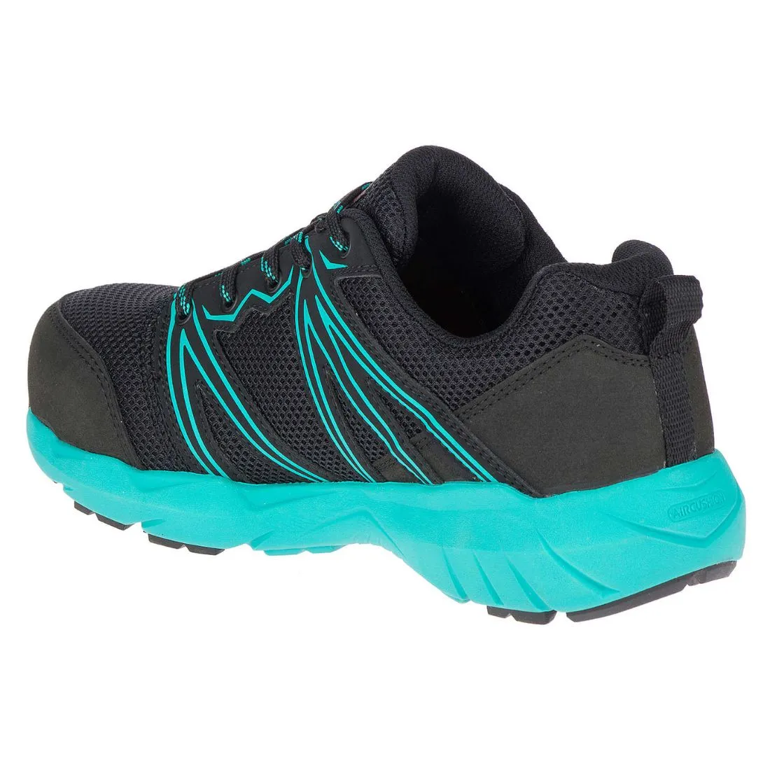 Merrell Fullbench Superlite J17548 Women's Alloy Toe CSA Athletic Work Shoe - Black/Teal