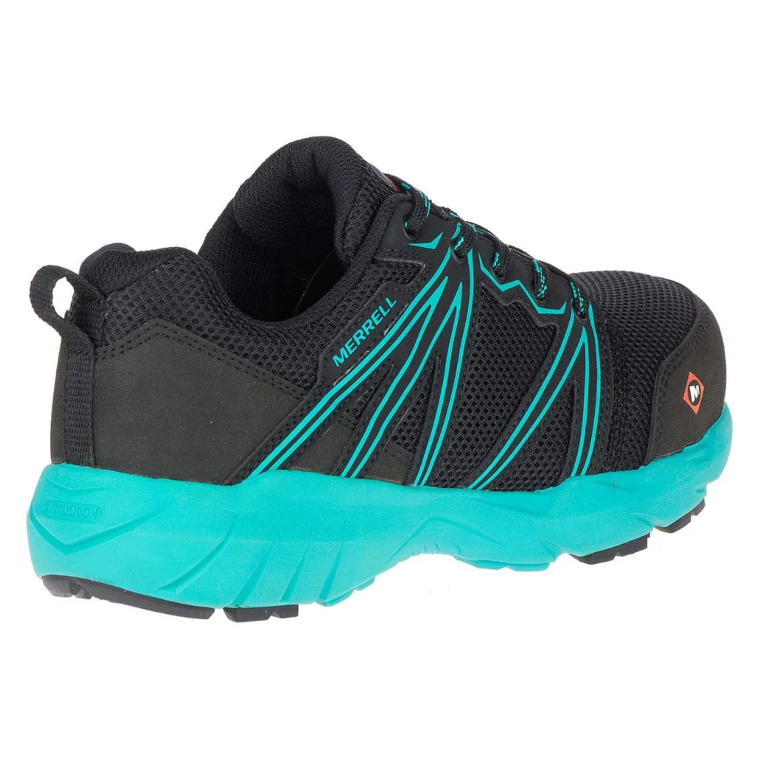 Merrell Fullbench Superlite J17548 Women's Alloy Toe CSA Athletic Work Shoe - Black/Teal