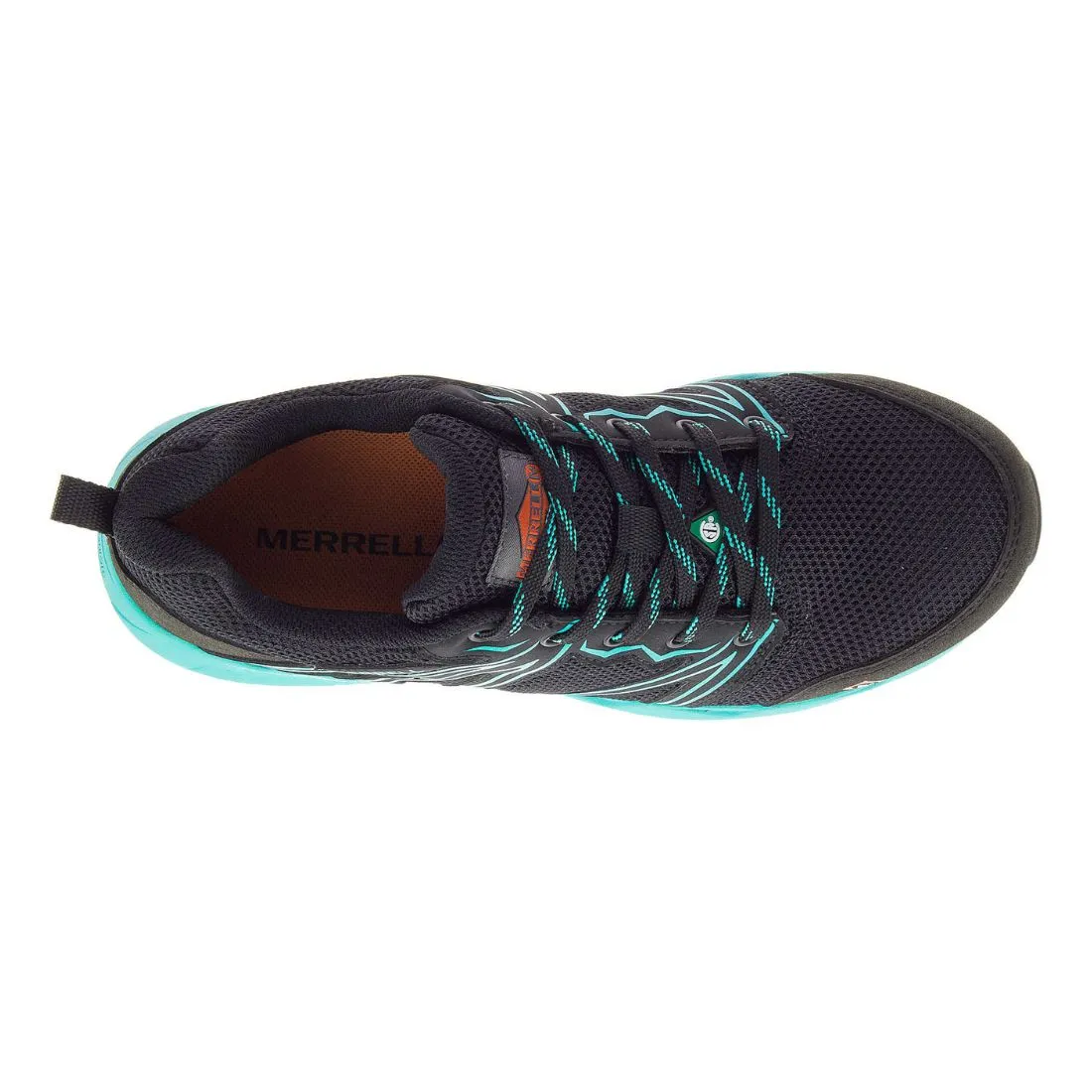 Merrell Fullbench Superlite J17548 Women's Alloy Toe CSA Athletic Work Shoe - Black/Teal