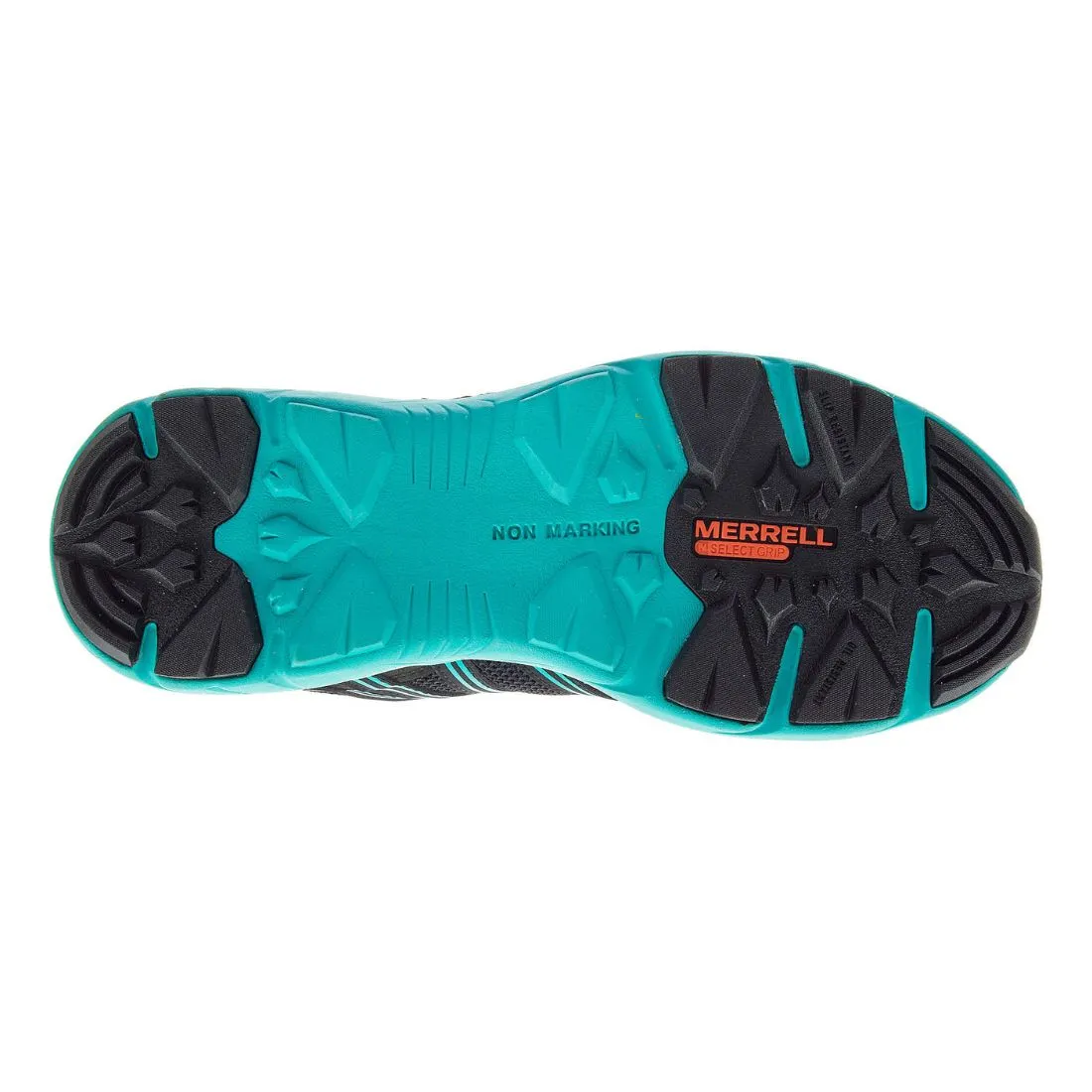 Merrell Fullbench Superlite J17548 Women's Alloy Toe CSA Athletic Work Shoe - Black/Teal