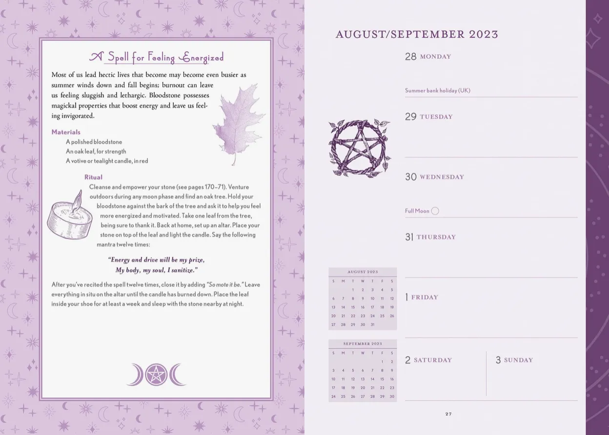 Modern-Day Witch 2024 Wheel of the Year 17-Month Planner