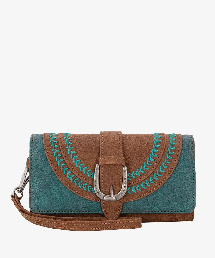 Montana West Buckle Wristlet Wallet