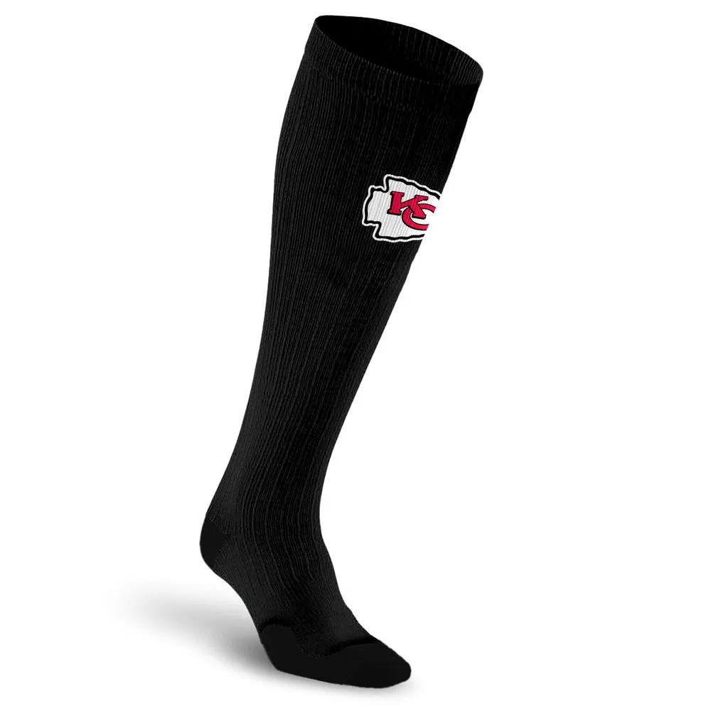 NFL Black Compression Socks, Kansas City Chiefs