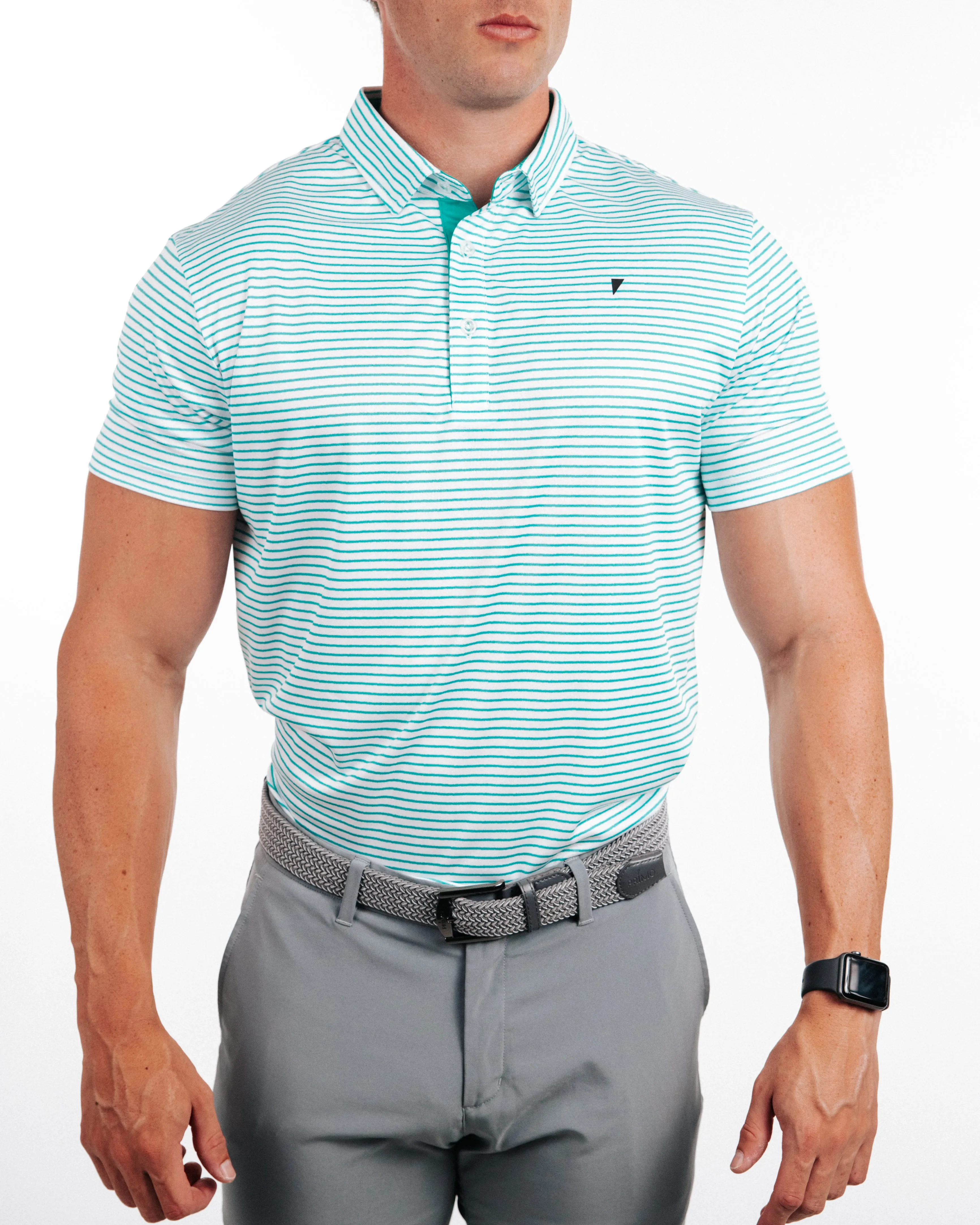 Primo Classic Polo - Teal Stripes