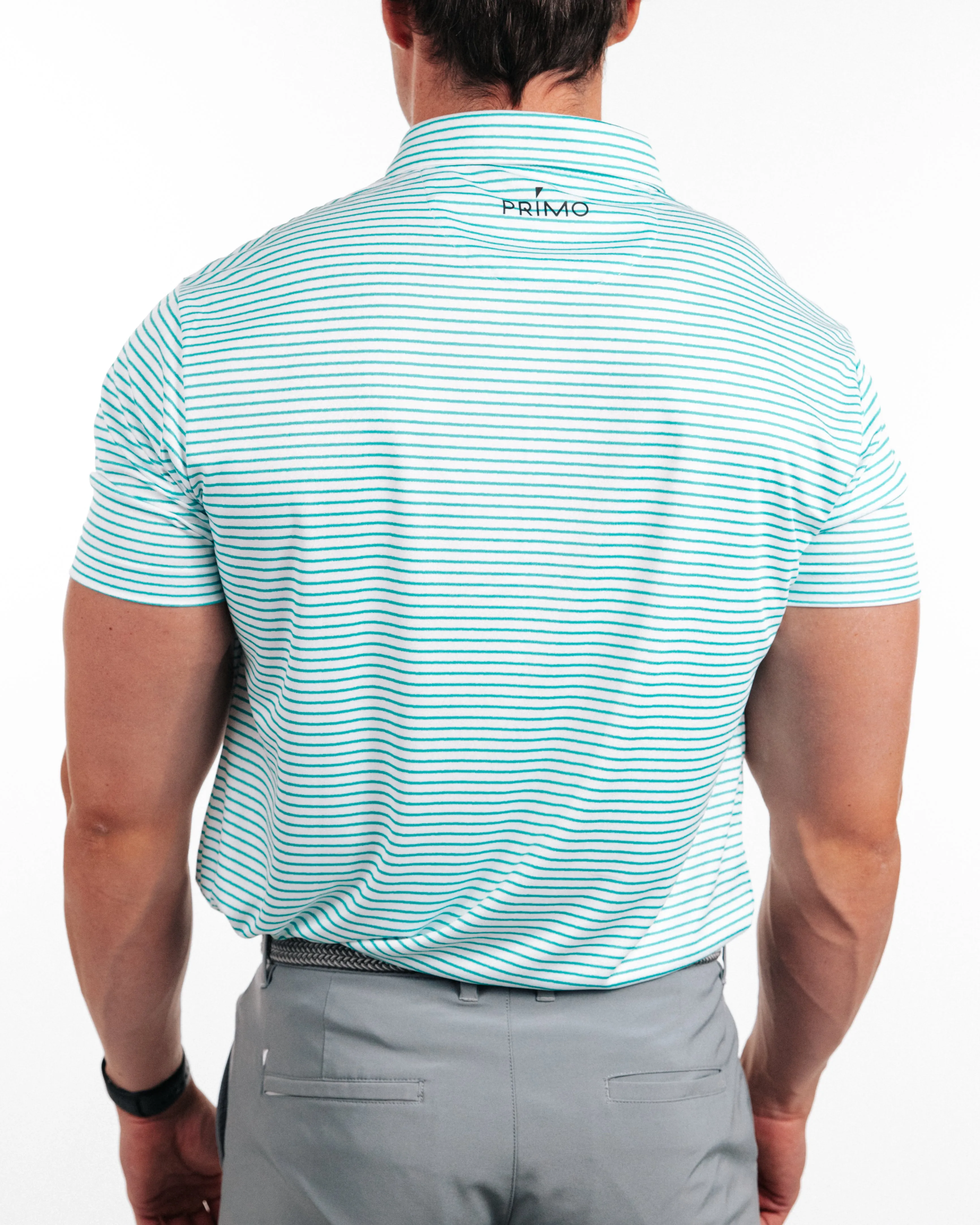 Primo Classic Polo - Teal Stripes