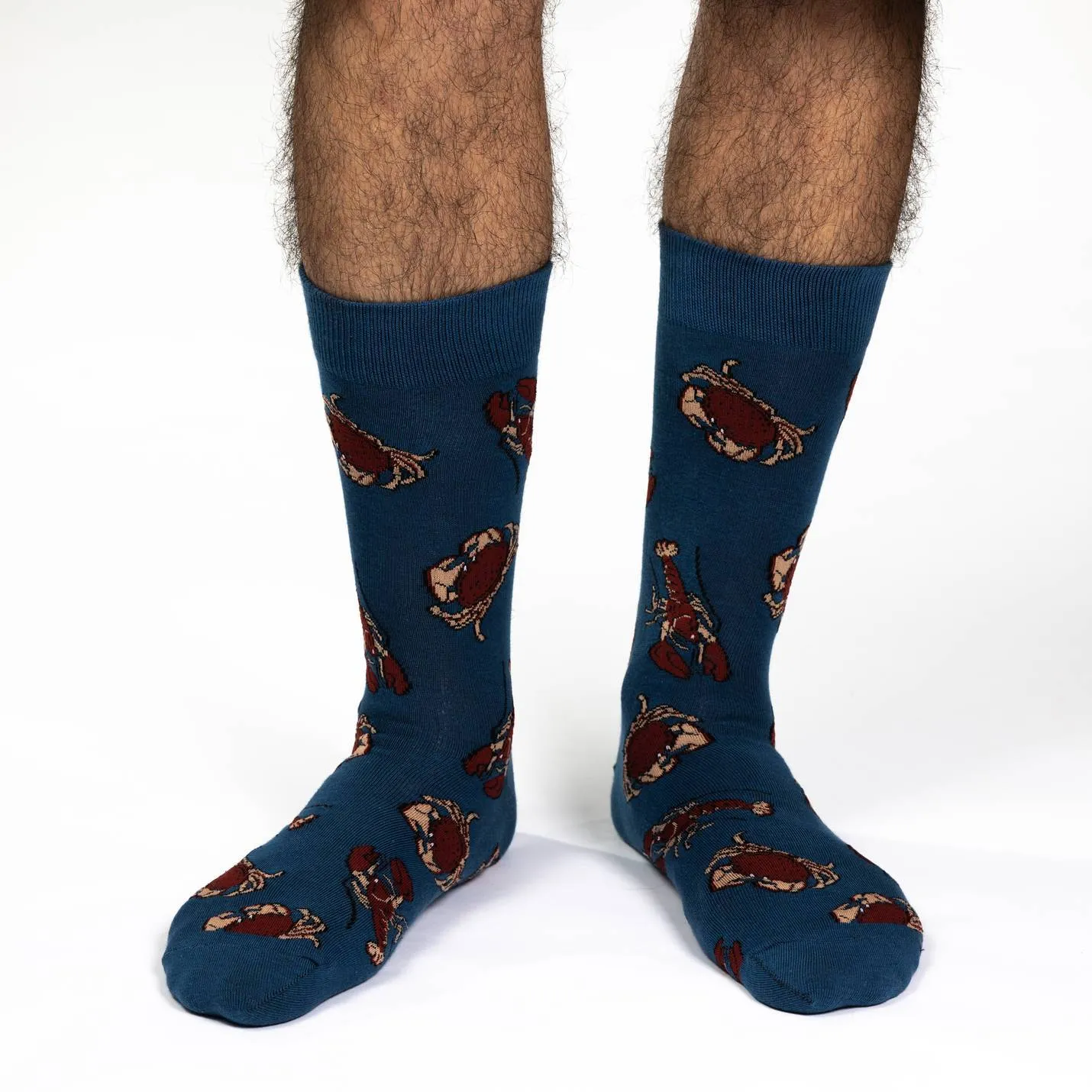 "Crabs & Lobsters" Crew Socks by Good Luck Sock - SALE