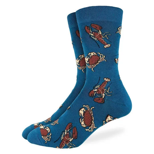 "Crabs & Lobsters" Crew Socks by Good Luck Sock - SALE