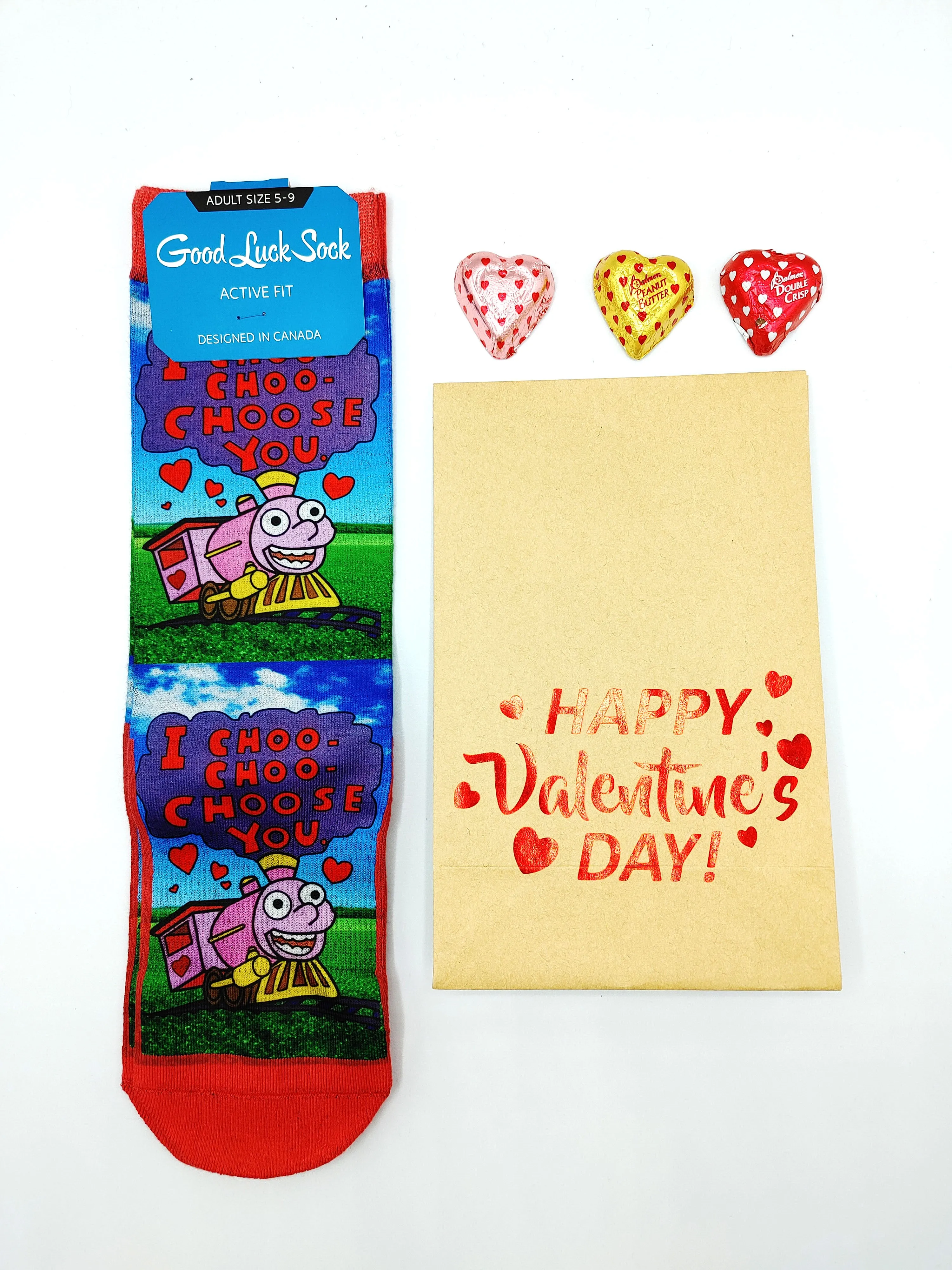 "I Choo Choo Choose You" Crew Socks by Good Luck Sock