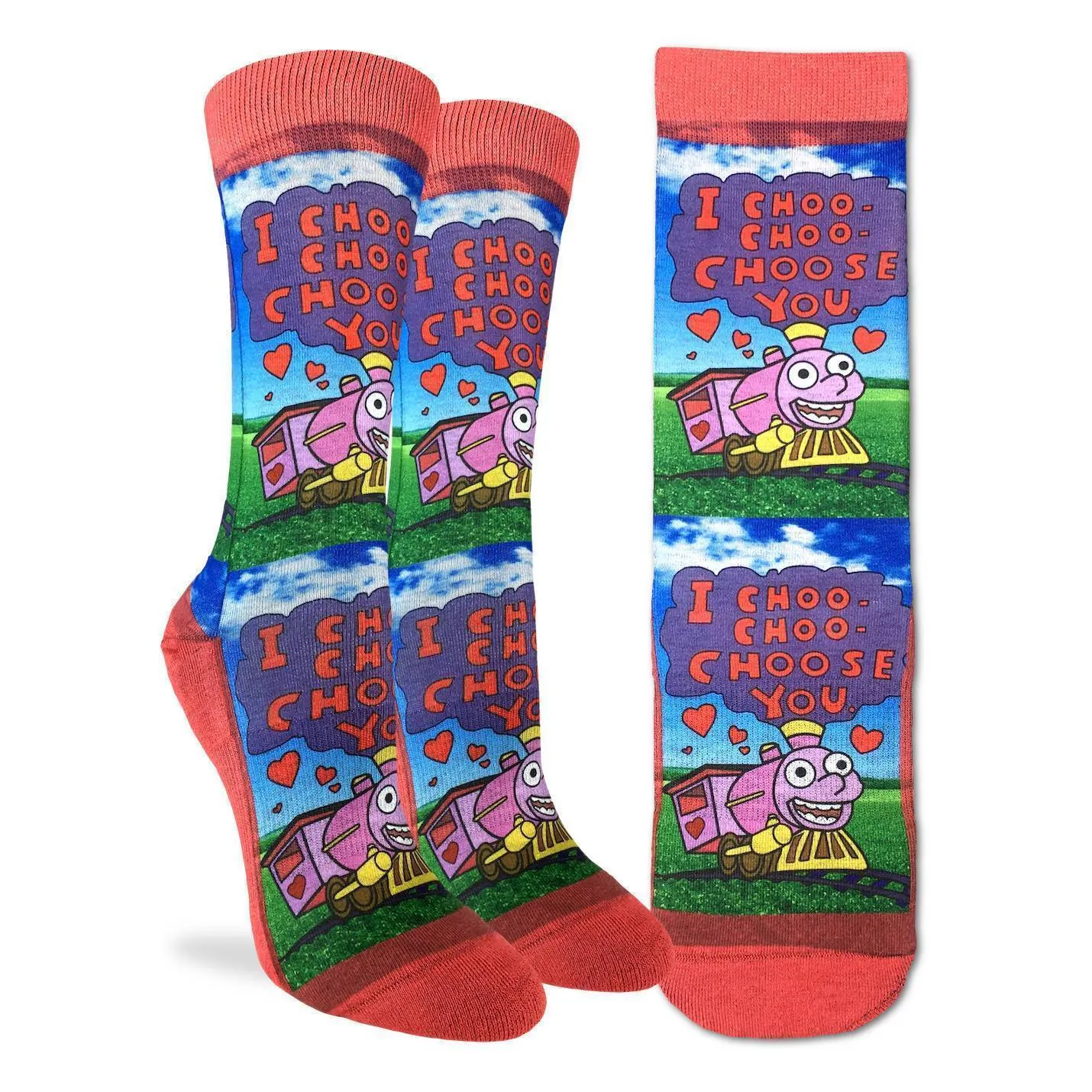 "I Choo Choo Choose You" Crew Socks by Good Luck Sock