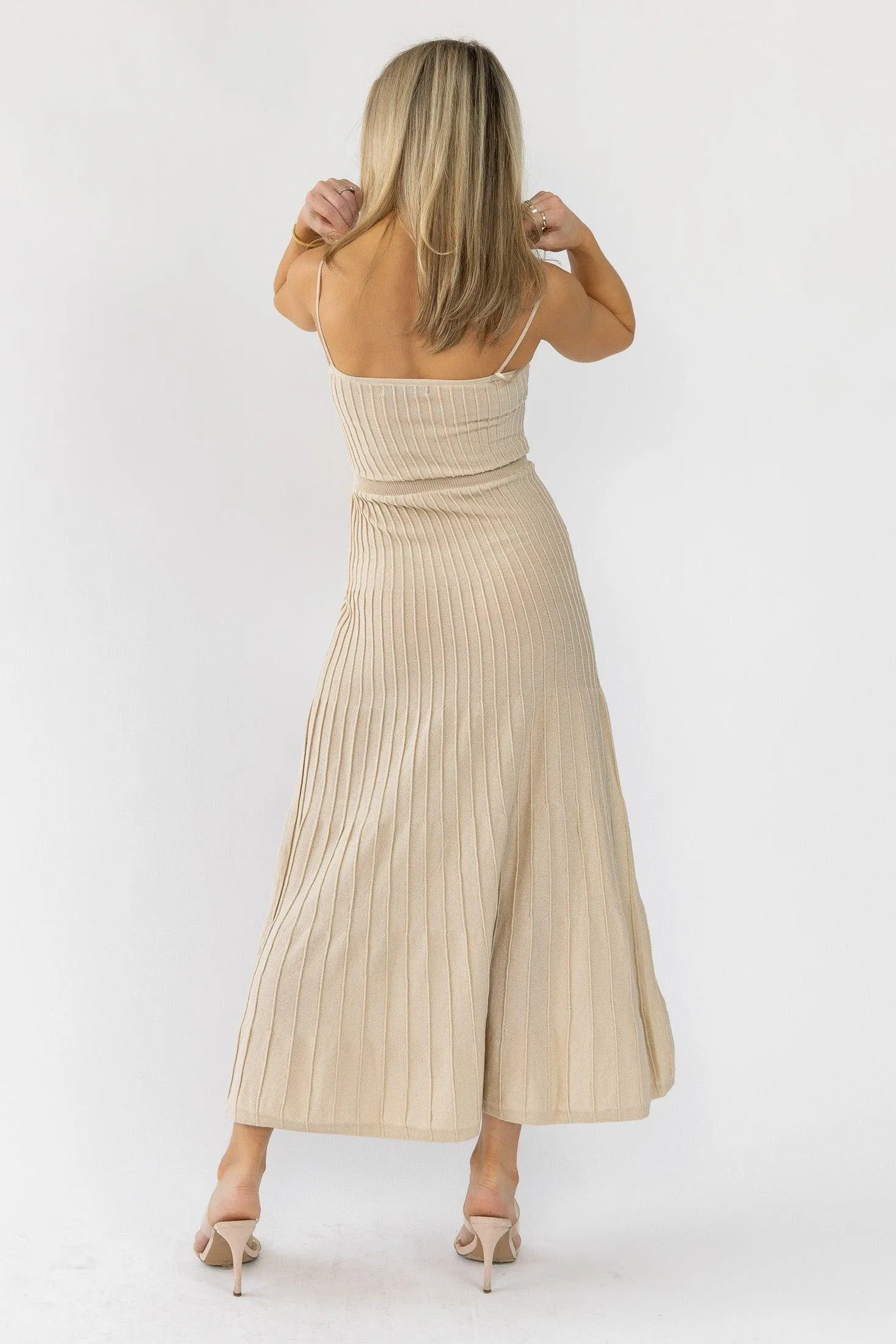 Rosalie Natural Knit Maxi Dress