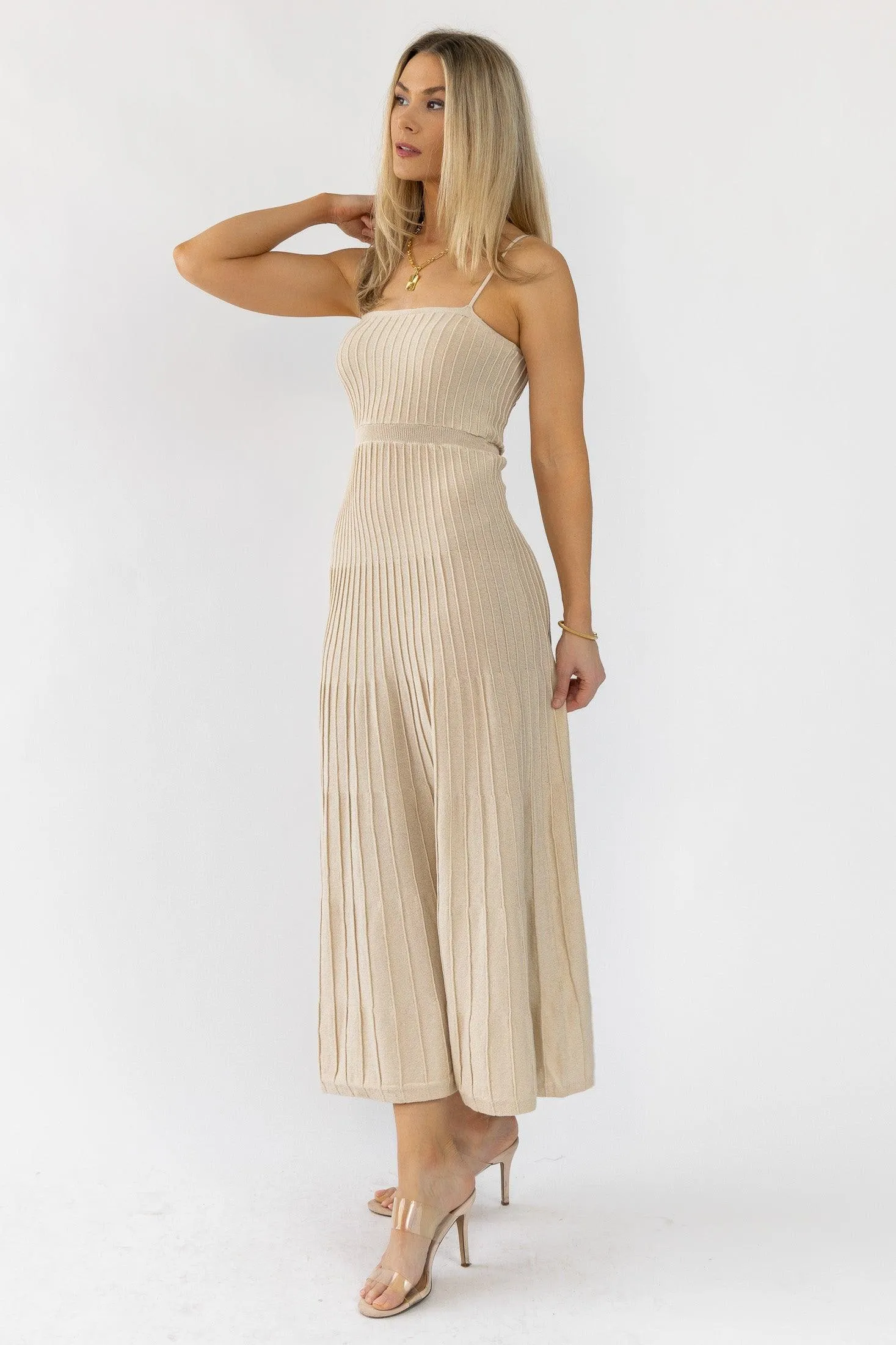 Rosalie Natural Knit Maxi Dress