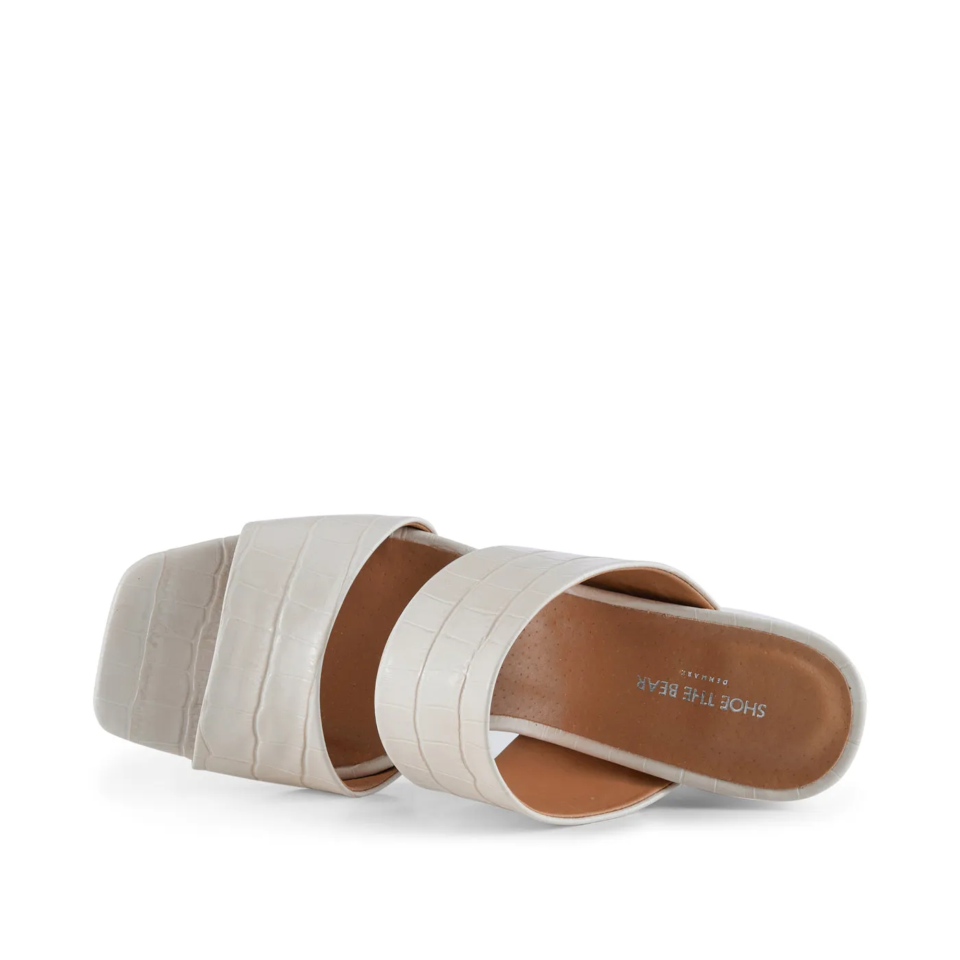 Runa mule læder - OFF WHITE CROCO