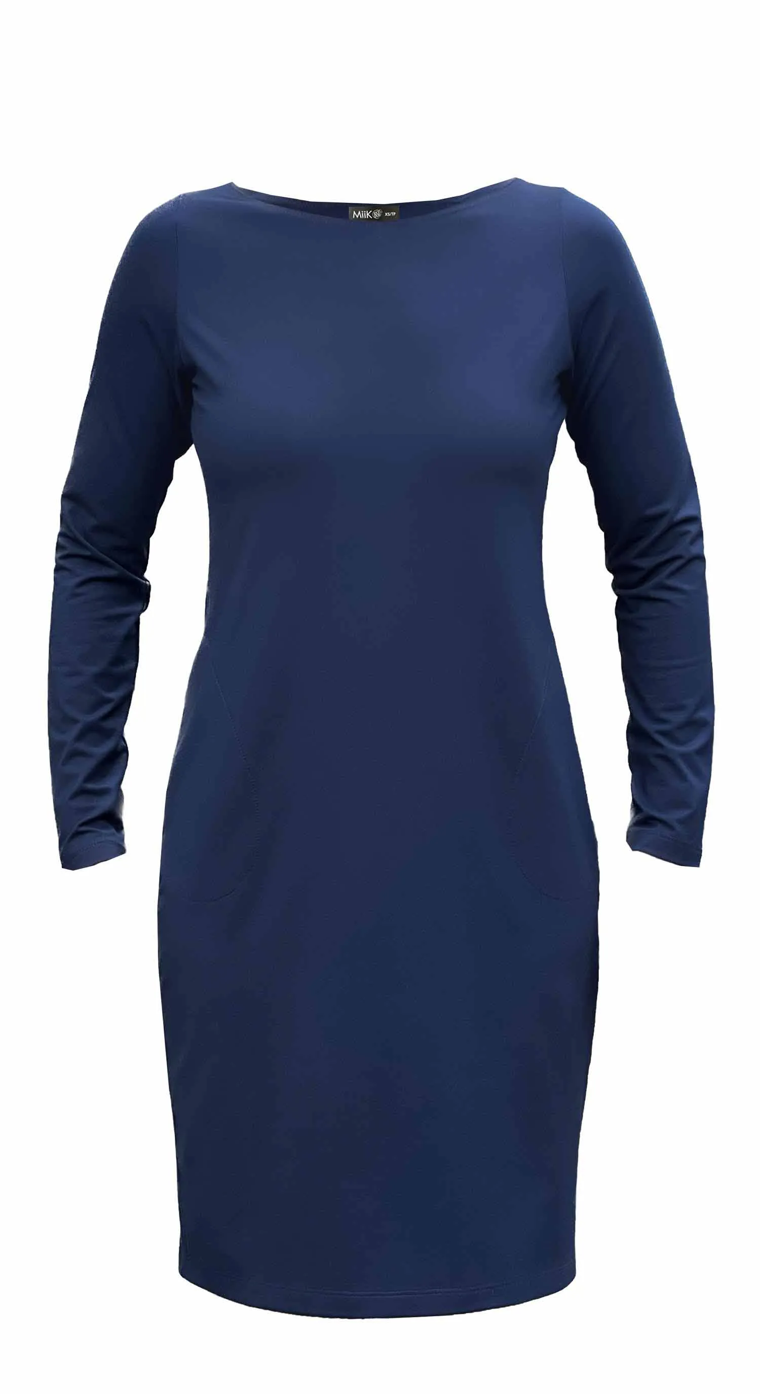 Shena long sleeve boatneck pocket dress - FINAL SALE