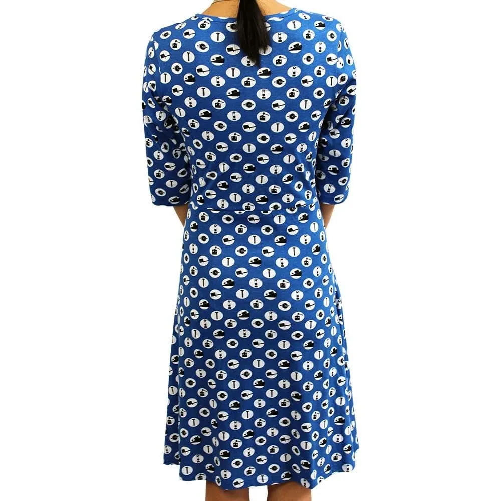 Simple Machines Polka Dots Fit & Flare Dress