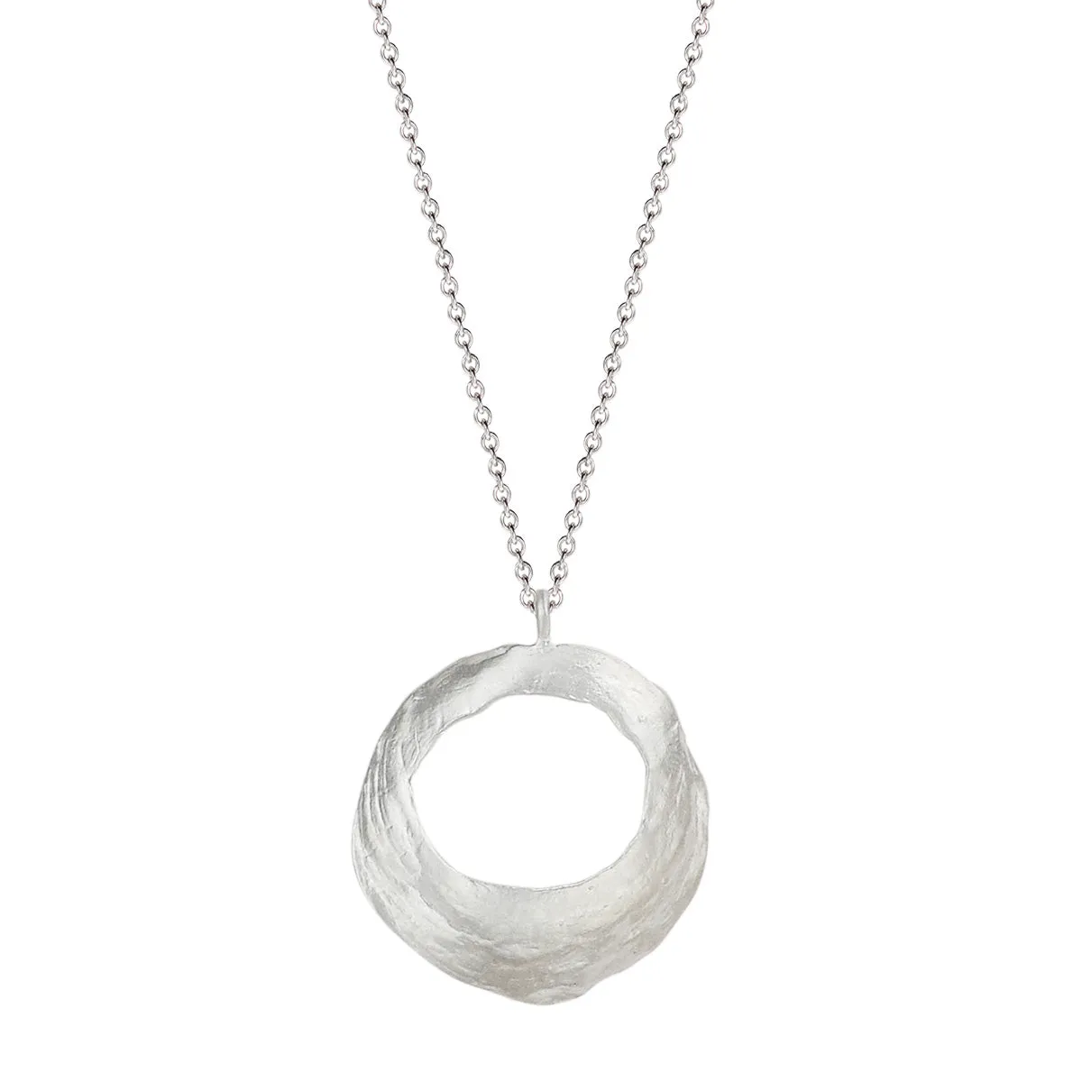 Sterling Silver Round Open Shell Pendant