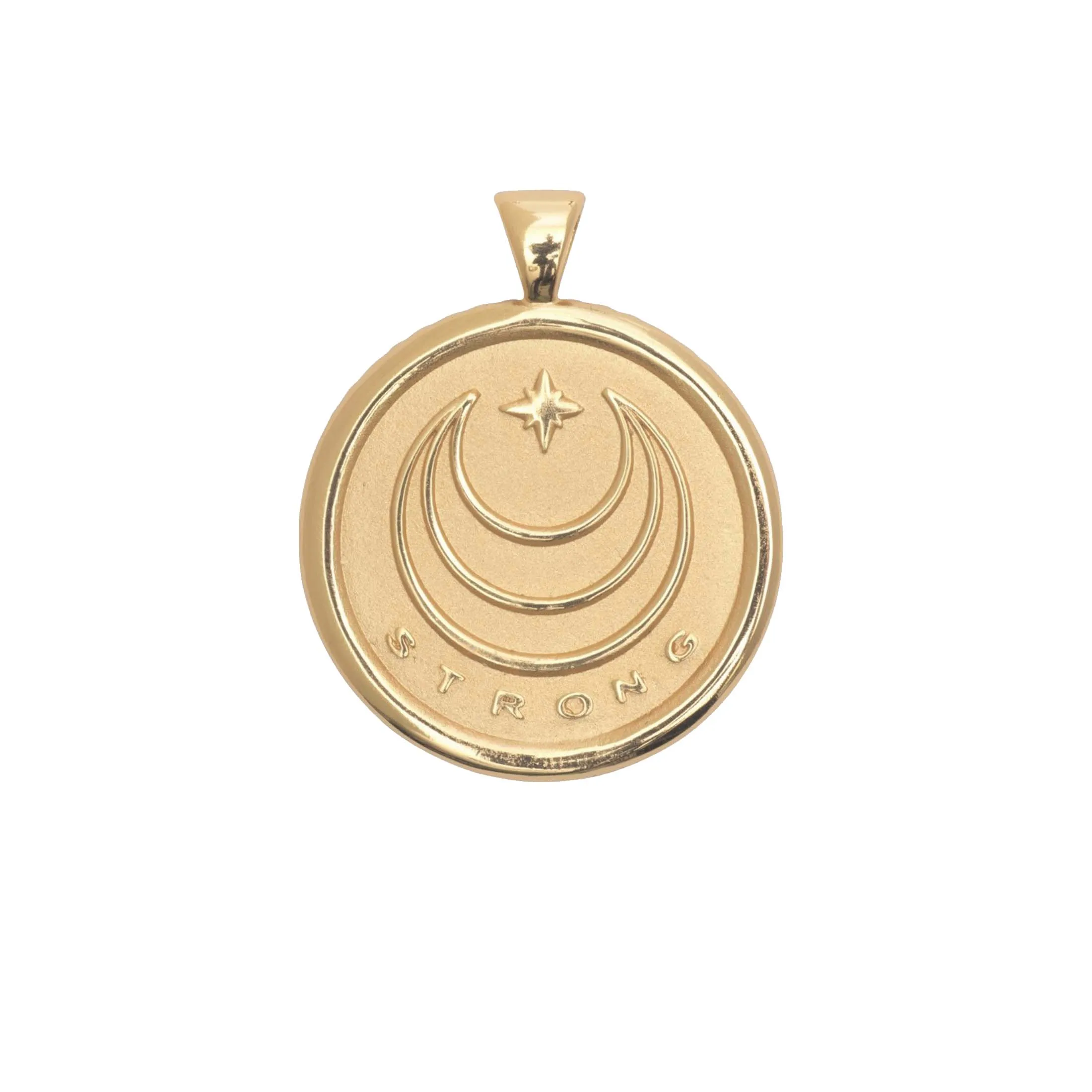 STRONG JW Original Pendant Coin (Anchor) in Solid Gold