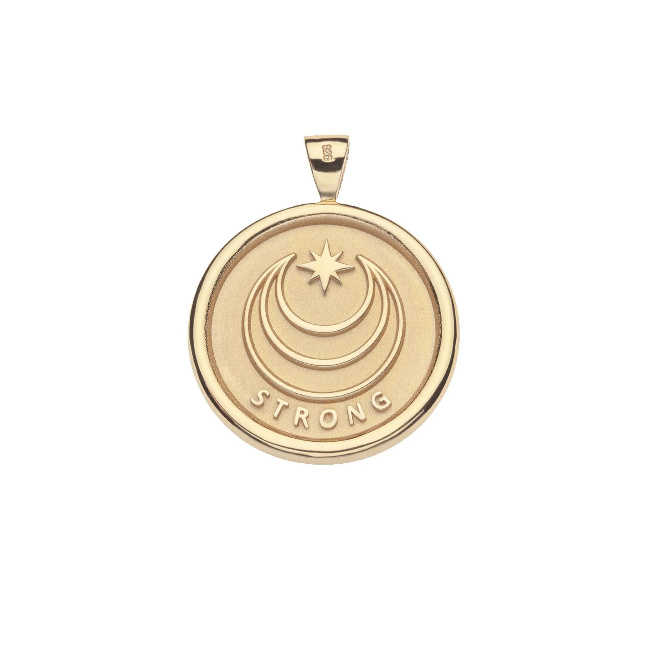 STRONG JW Original Pendant Coin (Rising Sun) in Solid Gold