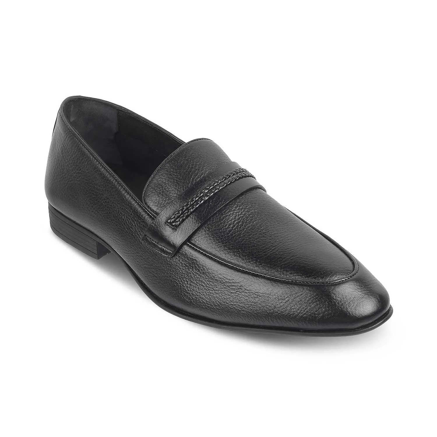 The Bochum Black Men's Leather Loafers Tresmode