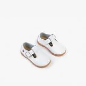 White tstrap shoe