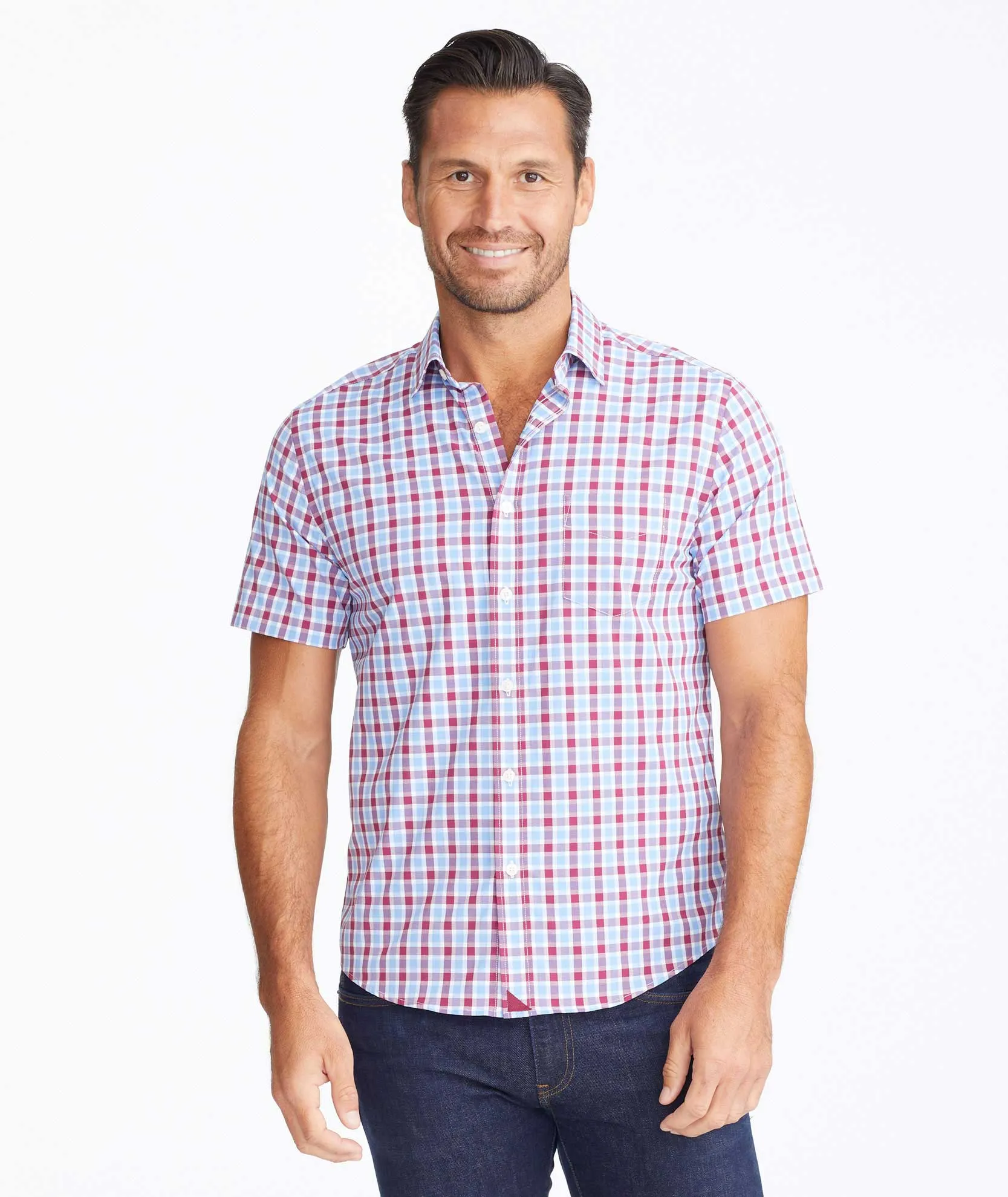 Wrinkle-Free Performance  Short-Sleeve Hopler Shirt - FINAL SALE